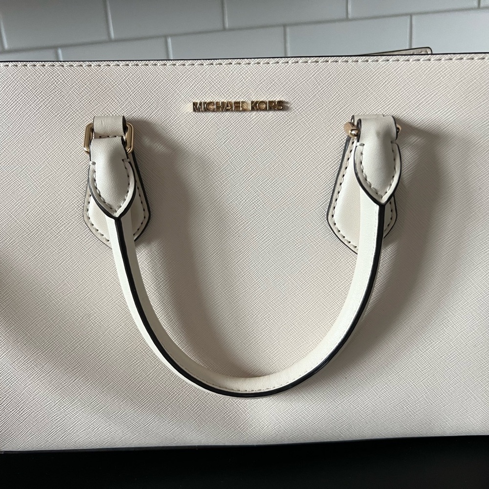Michael Kors Cream Satchel Bag